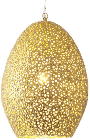 Holländer Cavalliere pendellampe, gull, Ø 34 cm