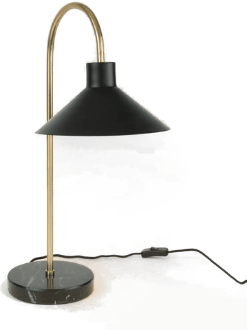 Holländer Oktavia bordlampe, svart/gull