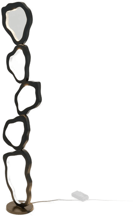 Holländer LED-gulvlampe Infernale, svart/sølv