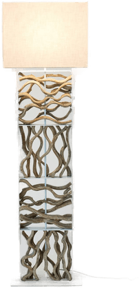 Holländer Tremiti gulvlampe, trefarget/beige