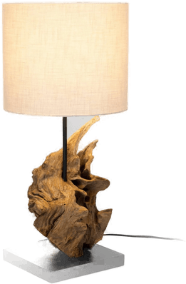Holländer Filicudi bordlampe, beige/trefarget