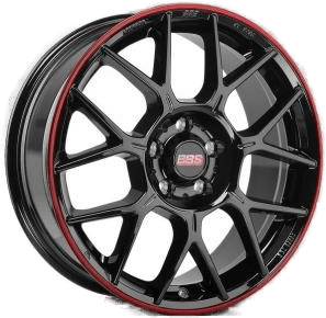 BBS XR Black Red 7.5x17 5/112 ET45 B82