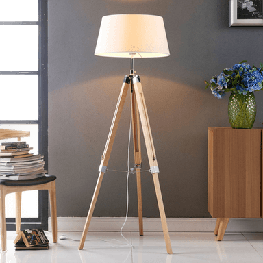 Lindby gulvlampe Katie, 162 cm, hvit