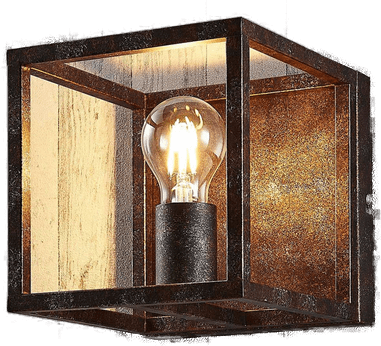 Lindby Emin vegglampe rustfarget 18 cm