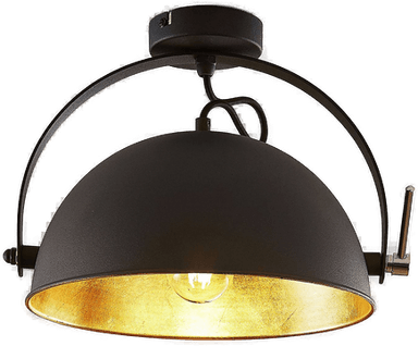 Lindby Taklampe Muriel, svart/gull