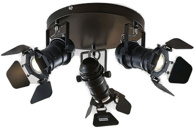 Lindby downlight Tilen, 3 lyskilder, svart