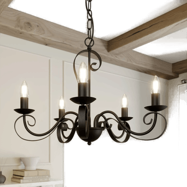 Lindby Shervan lysekrone, brun