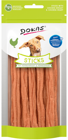 Dokas Sticks Kyllingbryst & Kyllinghjerte 60 g