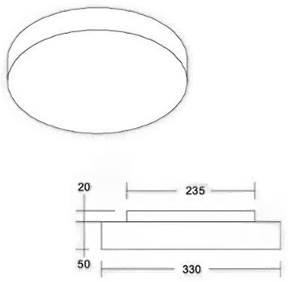 Brumberg LED-taklampe Celtis Mini 3000K