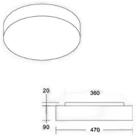 Brumberg Celtis Maxi taklampe E27 rød