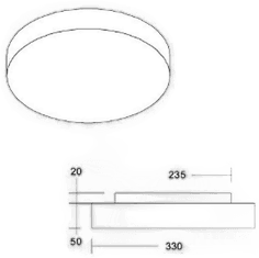 Brumberg Celtis Mini taklampe E27 brun-grå