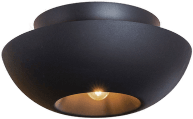 Lucande taklampe Kellina, svart, Ø 48 cm