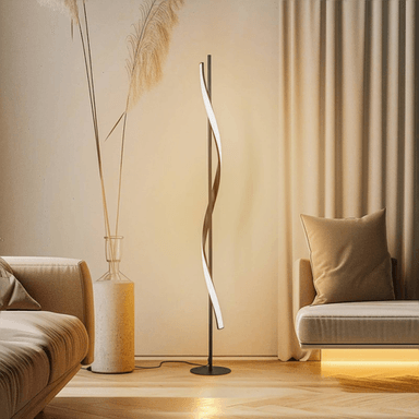 Lindby LED-gulvlampe Munja, svart