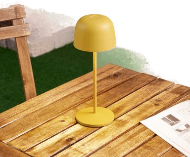 Lindby Arietty LED-bordlampe, gul, dimbar