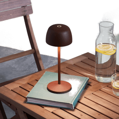 Lindby LED-bordlampe Arietty, brun