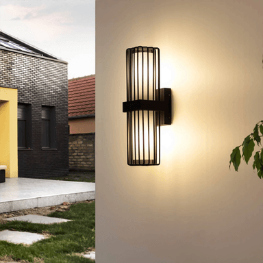 Lucande Chandan utendørs vegglampe, antrasitt, 2 lyskilder