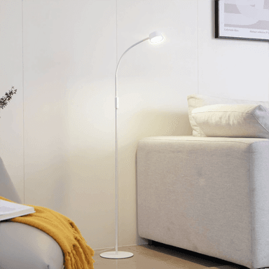 Lindby LED-gulvlampe Maori, hvit, dimbar
