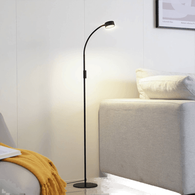 Lindby LED-gulvlampe Maori, 140 cm, svart