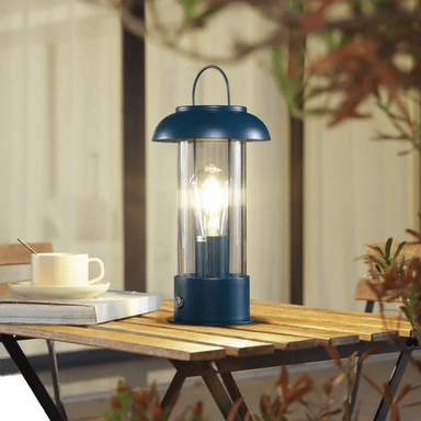 Lindby Yvette oppladbar bordlampe, blå