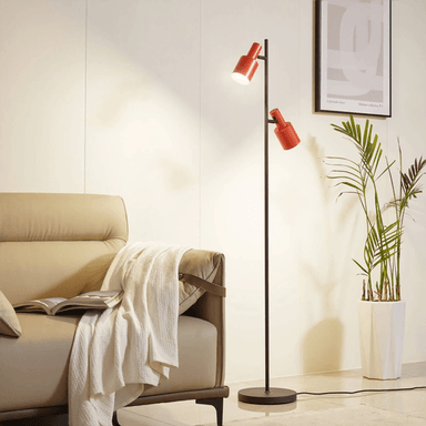 Lindby Ovelia gulvlampe oransje/svart