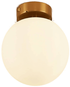 Lucande Bidolo taklampe, messingfarget, 15 cm