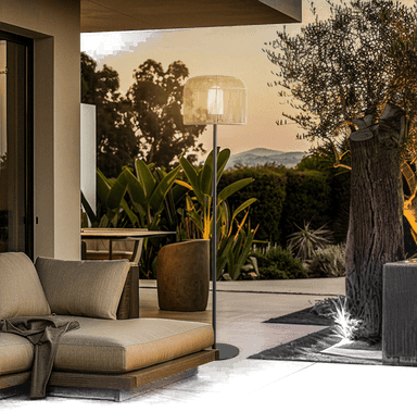 Lucande terrasselampe Solvindor, khaki