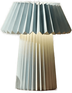 Lindby Magali bordlampe, lyseblå, Ø 34 cm