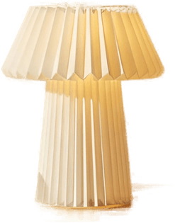 Lindby bordlampe Magali, hvit, Ø 34 cm