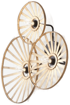 Lindby Evandor vegglampe, bambus, 3-lys