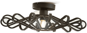 Lindby taklampe Kaelen, svart, Ø 45 cm