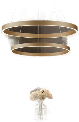 Lucande Smart LED-pendellampe Yonam, gull