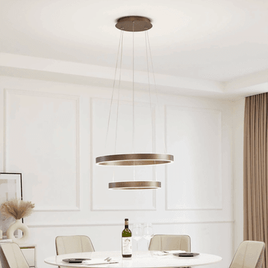 Lucande Smart LED-pendel Yonam, kaffe