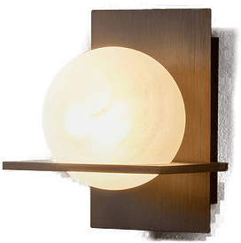 Lucande vegglampe Kulka, svart, G9