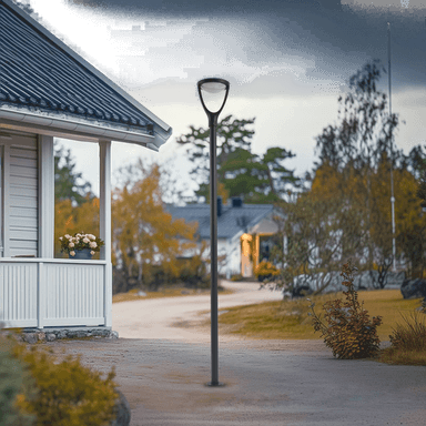 Lucande LED-utelampe Filor, svart