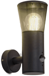 Lindby Heulo utendørs vegglampe, røykgrå