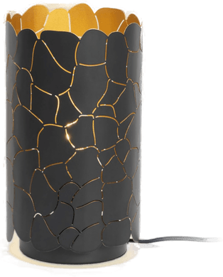 Lindby Aralena bordlampe, svart/gull