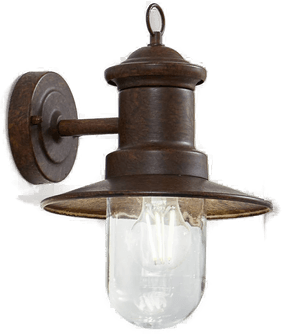 Lindby Eloretta vegglampe, rust, stål