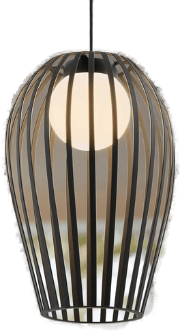 Lucande Marrin pendellampe, svart, Ø 31 cm