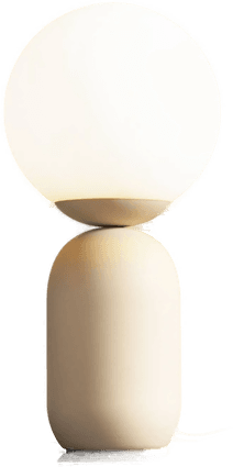 Lindby Lennes bordlampe, beige, Ø 20 cm