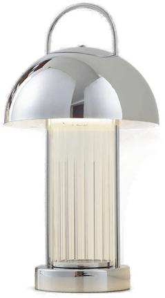 Lindby Mareli LED-bordlampe, krom, Ø 18 cm