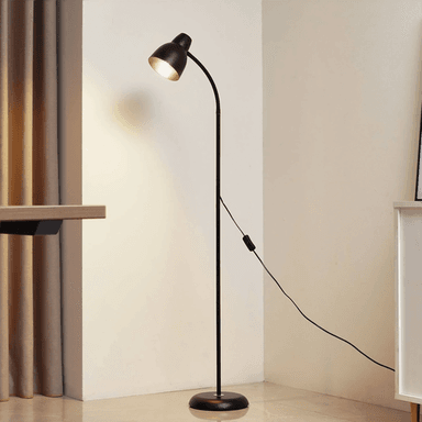 Lindby Gulvlampe Tebbi, svart, 150 cm