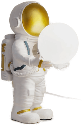 Lindby Kosmo bordlampe, hvit/gull