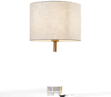 Lindby bordlampe alabast, hvit/gull, Ø 30 cm