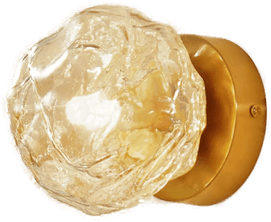 Lindby Piatra vegglampe rav/messing Ø 16 cm