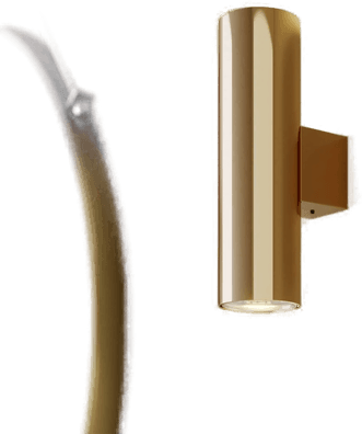 Euluna vegglampe Marion, messing