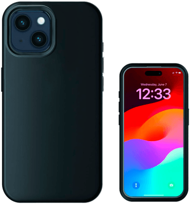 4Smarts Silikon Cupertino Deksel iPhone 15 Svart