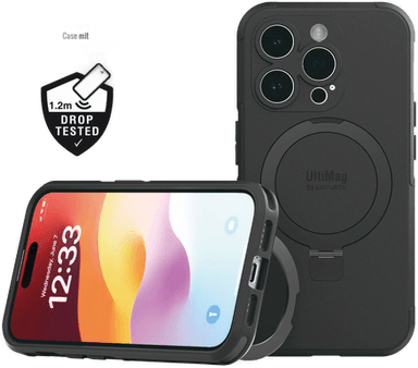 4Smarts Defend Magic Stand Deksel iPhone 15 Pro Svart