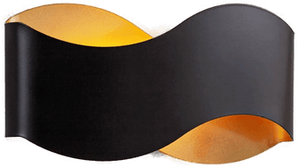 Lindby Dailin vegglampe, svart/gull