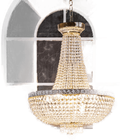 Maytoni Bella lysekrone, gullfarget, Ø 50 cm