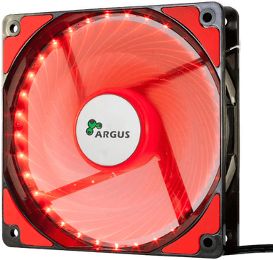 Intertech Argus L-12025 Vifte 120mm Rød